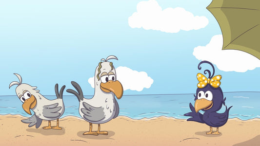 Curly Crow Goes to the Beach