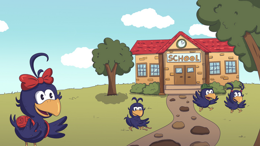 Curly Crow Goes to school, trying new things, easy to read books for kids