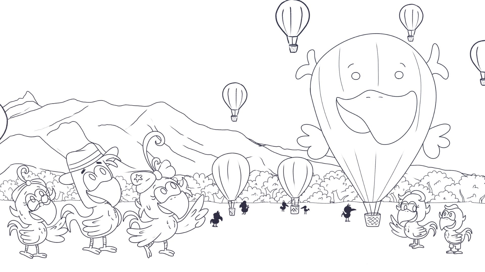 Curly Crow Goes to the Balloon Festival - Storytime Coloring Book –  CurlyCrow