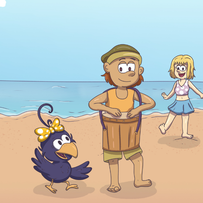 Curly Crow va a la playa - Paperback