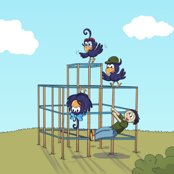 Curly Crow va al parque