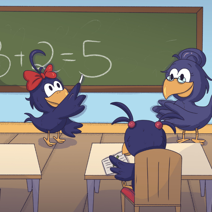 Curly Crow va a la escuela