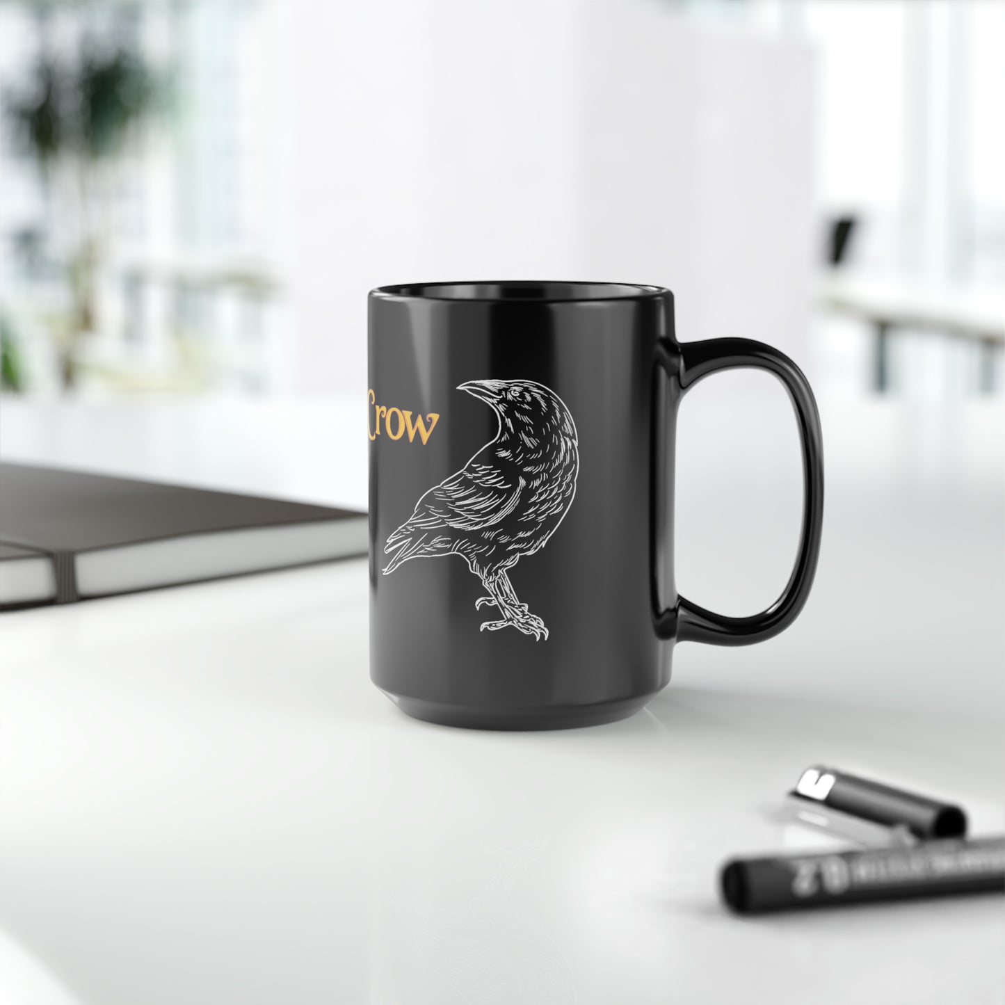 Curly Crow Blackbird Mug