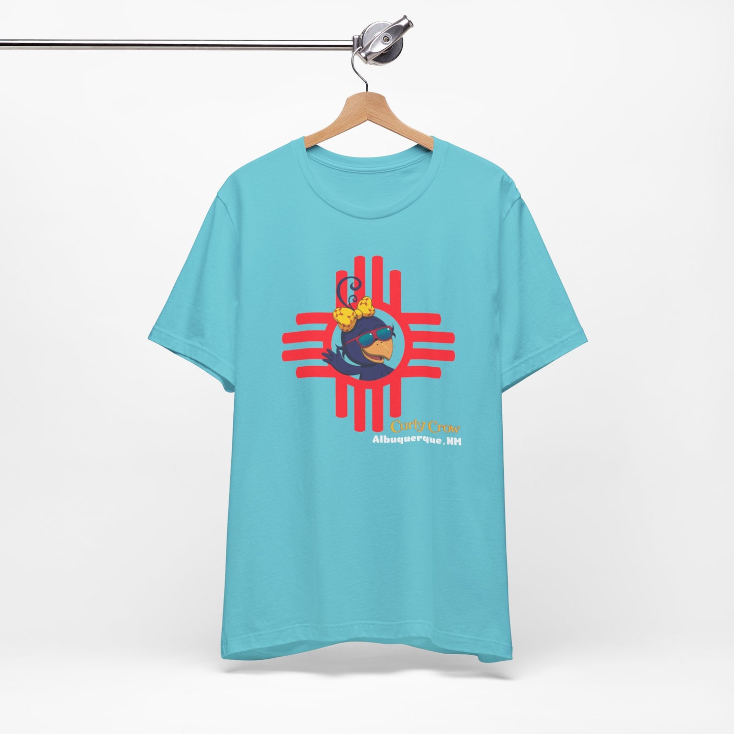 Curly Crow Sunfire Zia Tee – Red | New Mexico Shirt