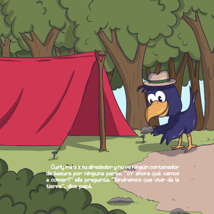 Curly Crow va de campamento