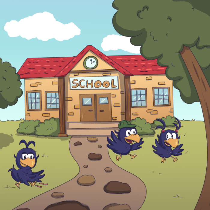 Curly Crow va a la escuela