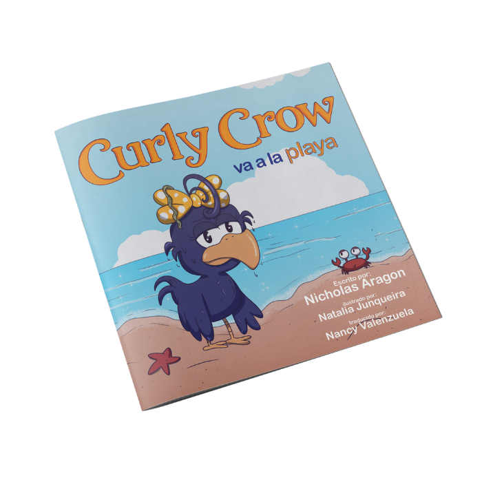 Ilustraciones vibrantes en las portadas de los libros de Curly Crow