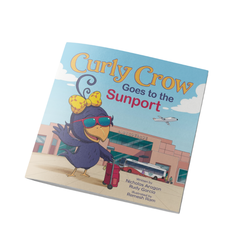 Educational Content: The book Curly Crow Goes to the Sunport introduces children to the airport experience in a fun and engaging way. By following Curly Crow's journey, kids learn about various aspects of air travel, including check-in, security, boarding, and in-flight etiquette. This helps demystify the process, reducing any anxiety they might feel about flying.