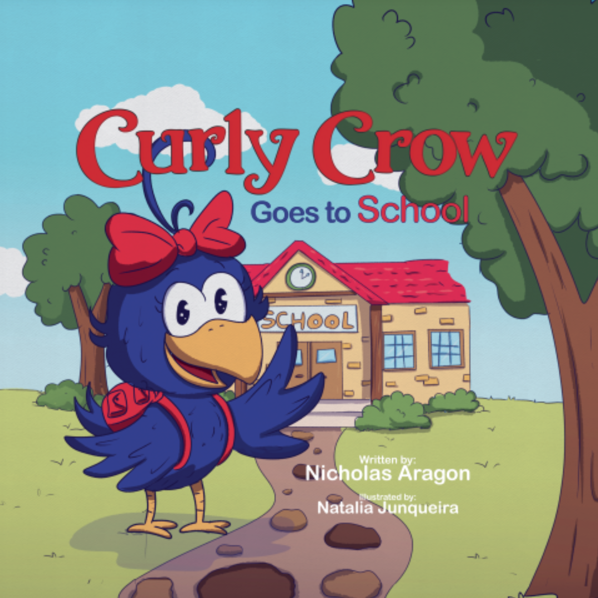 Curly Crow, a cheerful bird with curly feathers, embarks on exciting journeys in these colorful children's books