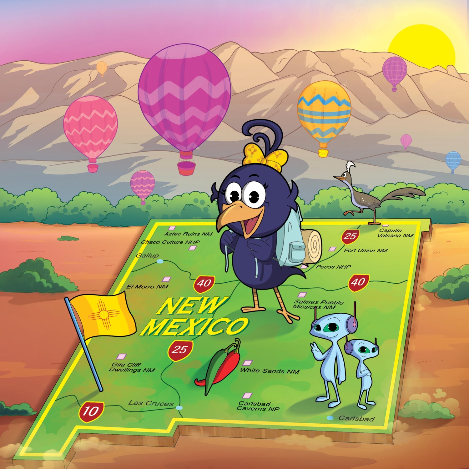 Curly Crow Explores New Mexico Activity Books 