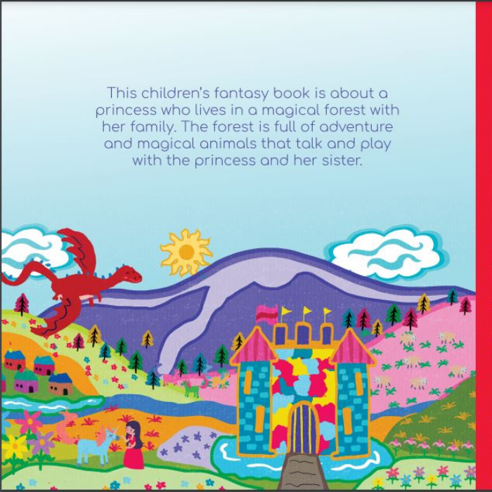 Children's fantasy book about a princess who lives in a magical forest. Curly Crow Books.