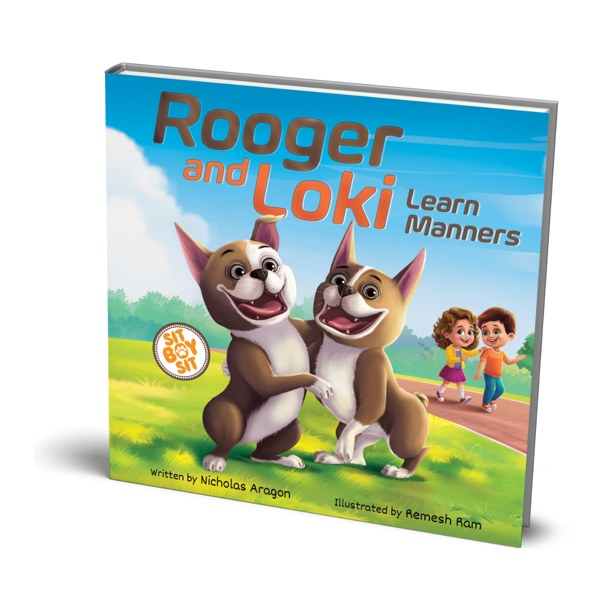 Boston Terriers kids book with Rooger and Loki