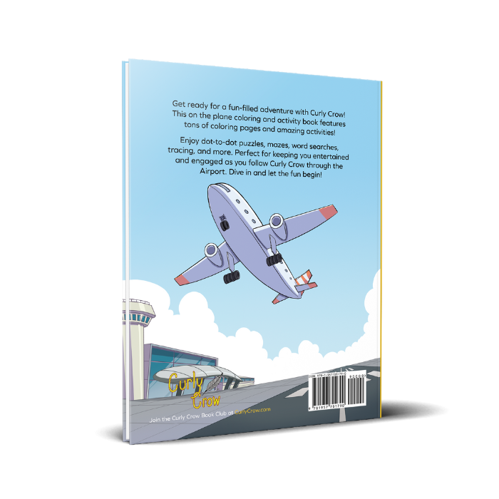 Curly Crow's First Flight Activity Book: On the Plane Activity Book for Kids