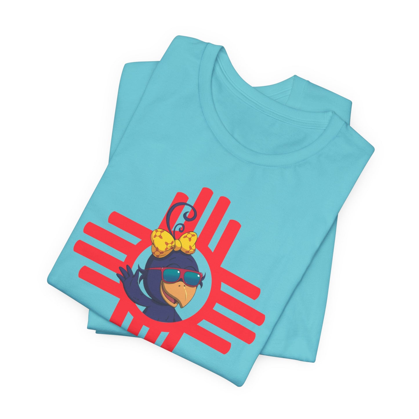 Curly Crow Sunfire Zia Tee – Red | New Mexico Shirt
