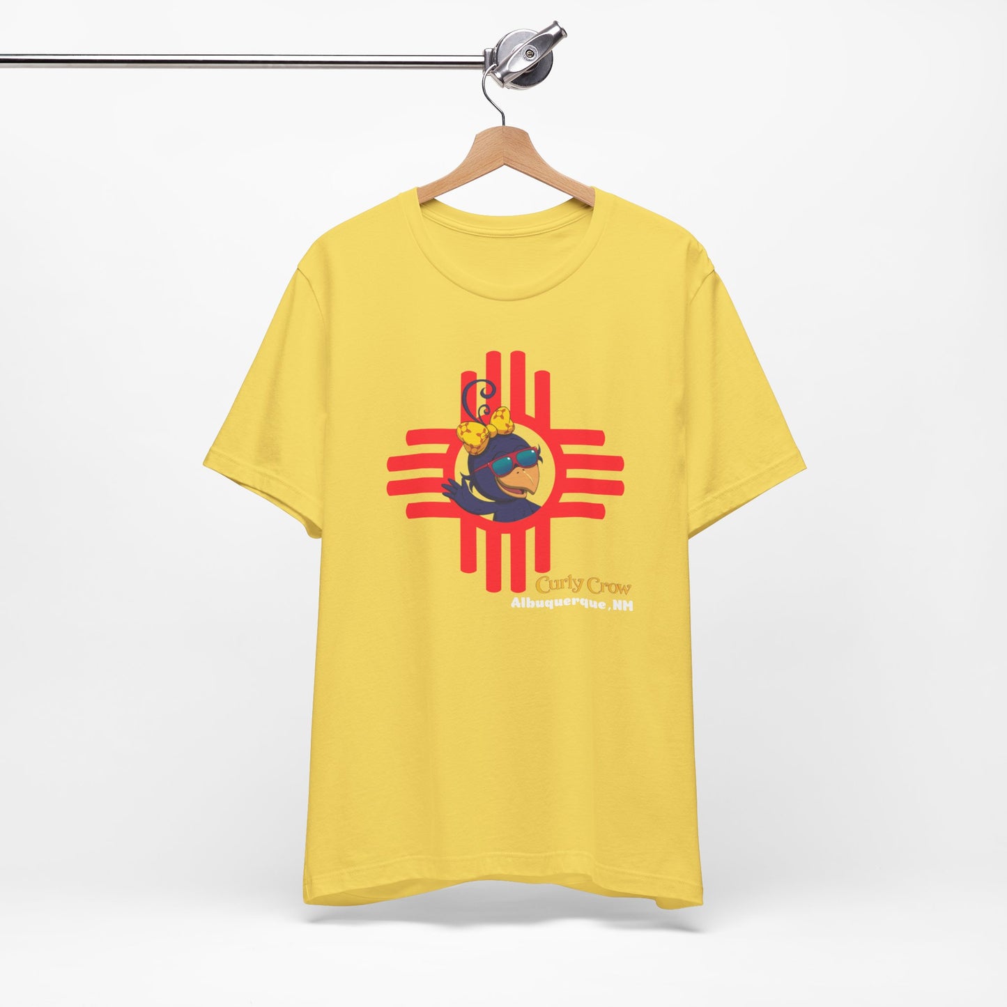 Curly Crow Sunfire Zia Tee – Red | New Mexico Shirt