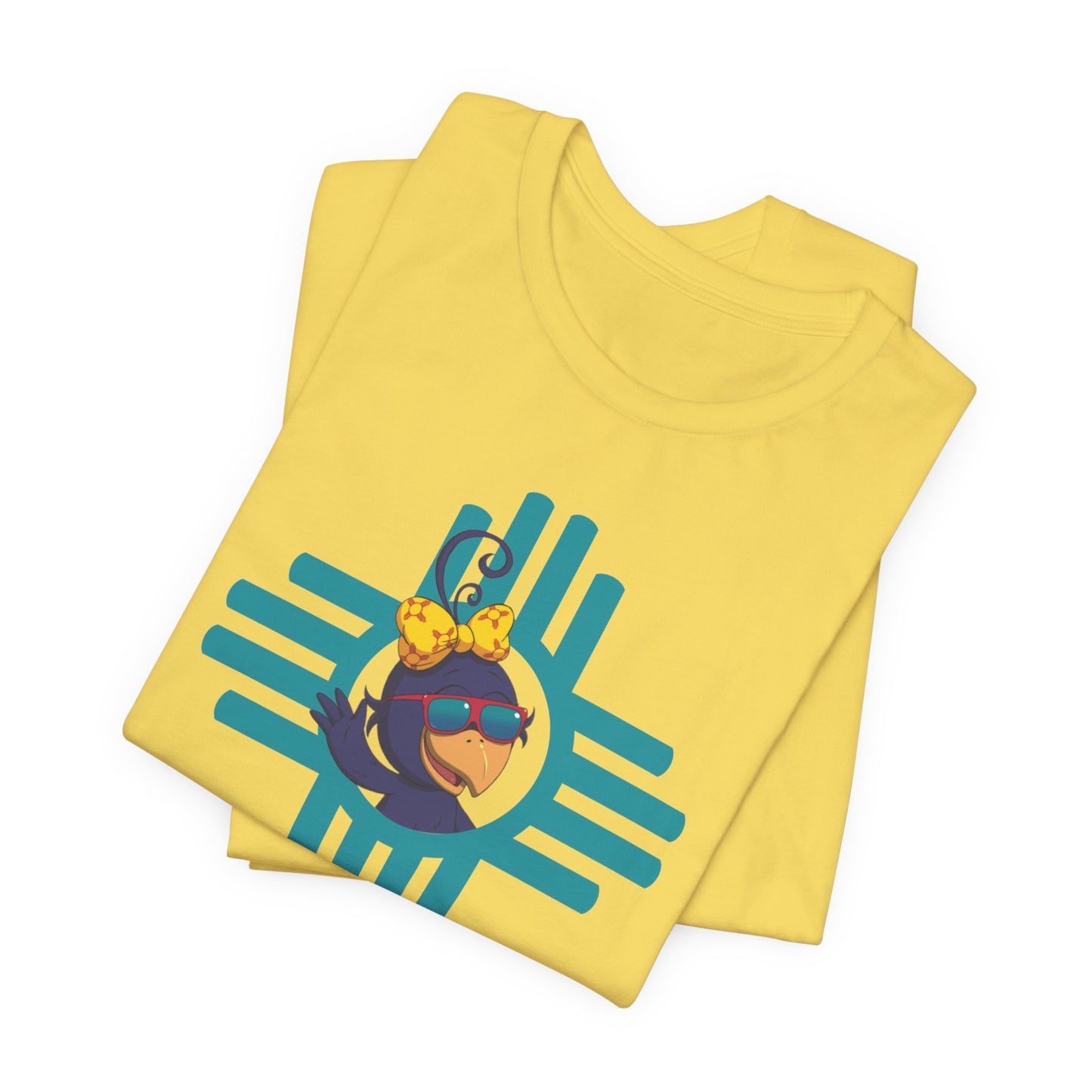 Curly Crow Sky Spirit Zia Tee – Turquoise | New Mexico Shirt