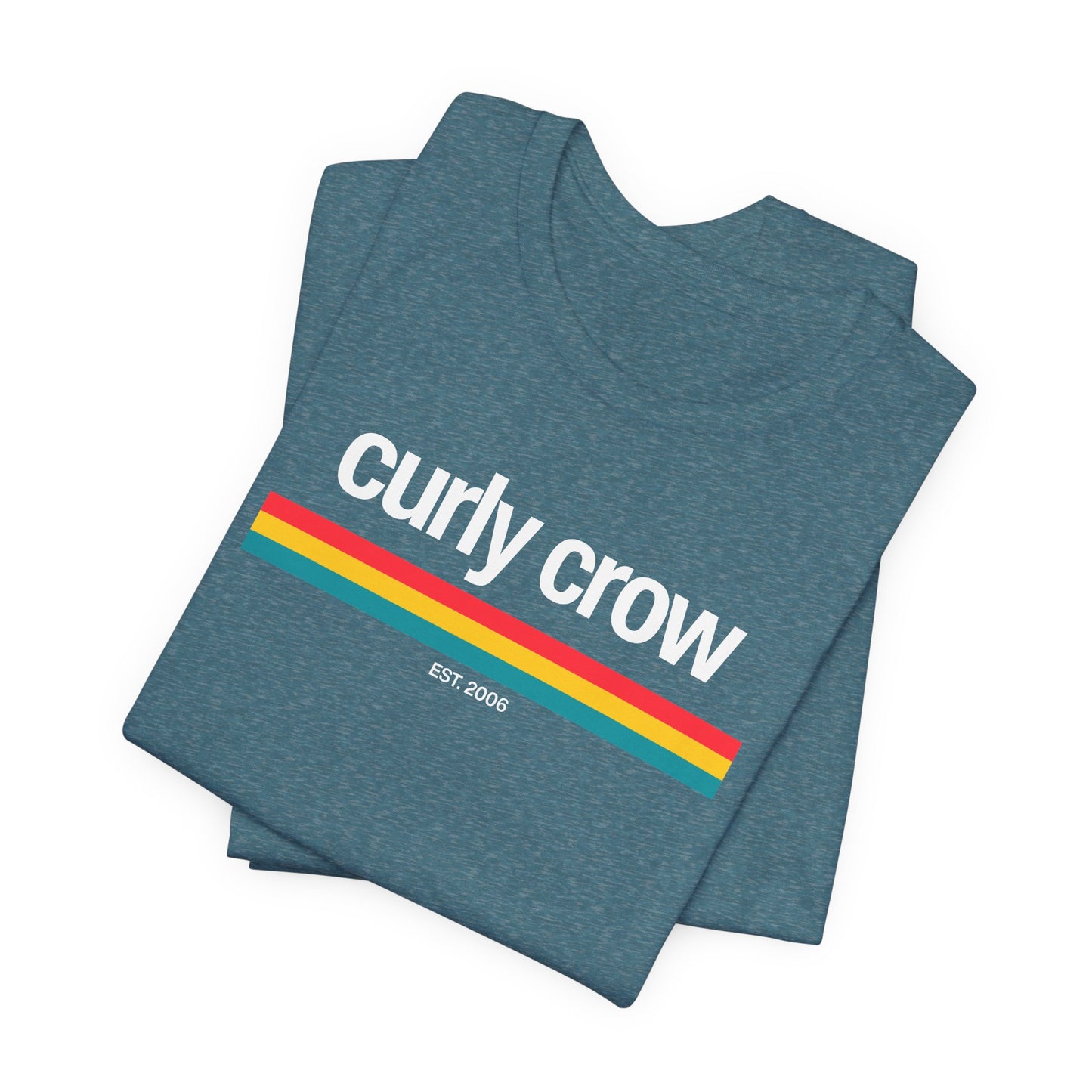 Curly Crow Heritage Stripe Tee | New Mexico Retro Shirt