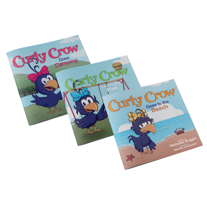 three book set, curly crow books are a great gift. 