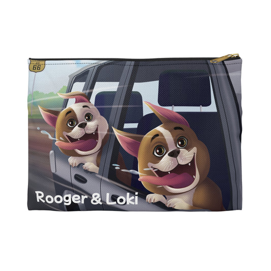 Rooger & Loki Pencil Pouch | Boston Terrier School Supply Case