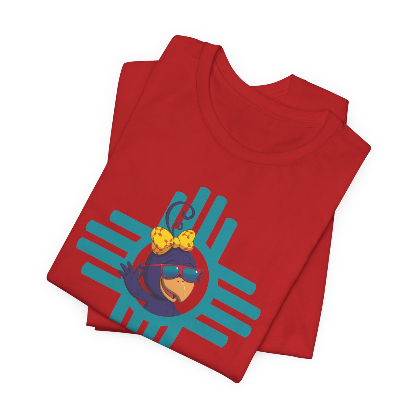 Curly Crow Sky Spirit Zia Tee – Turquoise | New Mexico Shirt