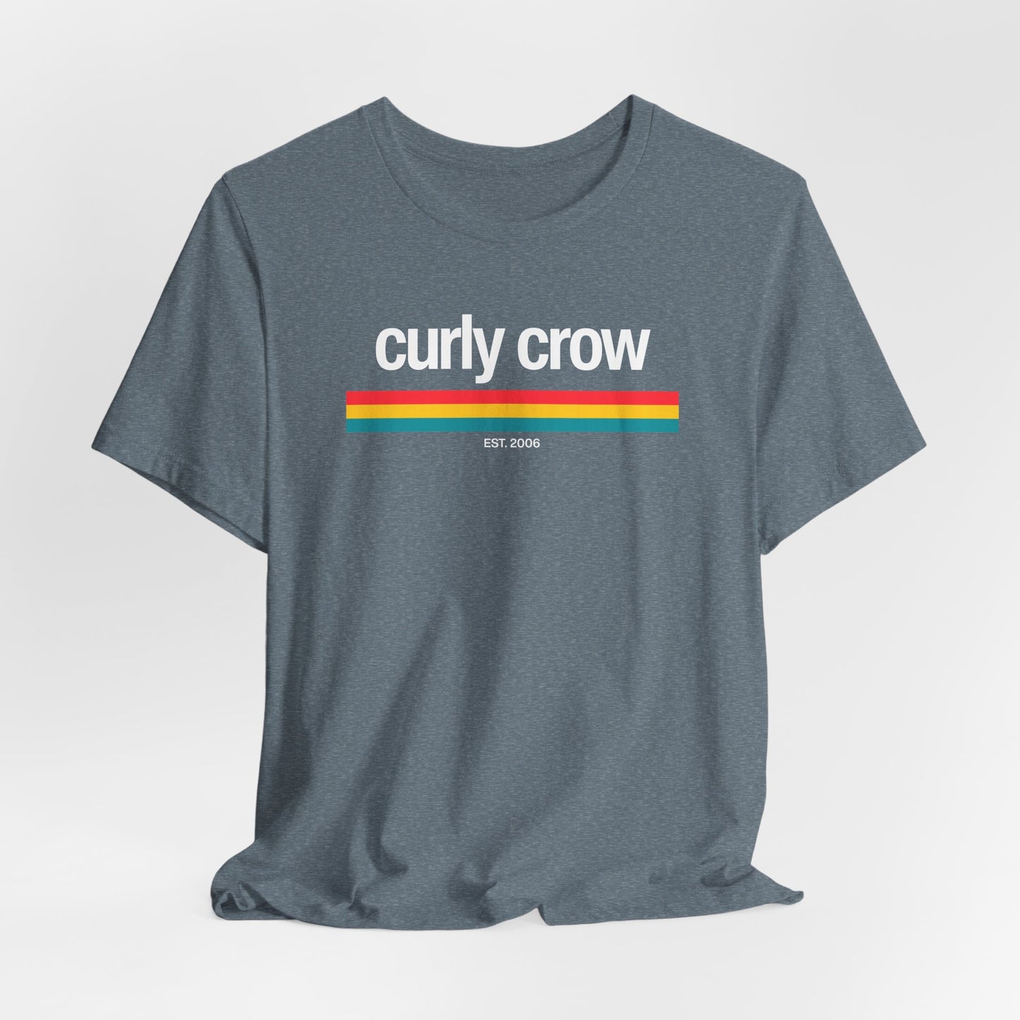 Curly Crow Heritage Stripe Tee | New Mexico Retro Shirt