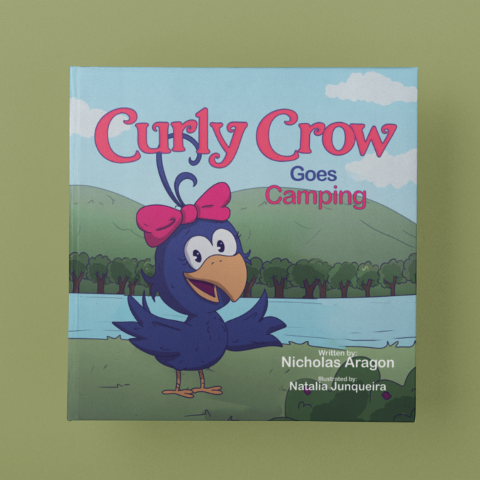 Cover of Curly Crow Children's Book Series: 'Curly Crow's Great Adventure' - A whimsical, colorful illustration featuring the lovable Curly Crow in a playful pose, perfect for young readers aged 4-8.