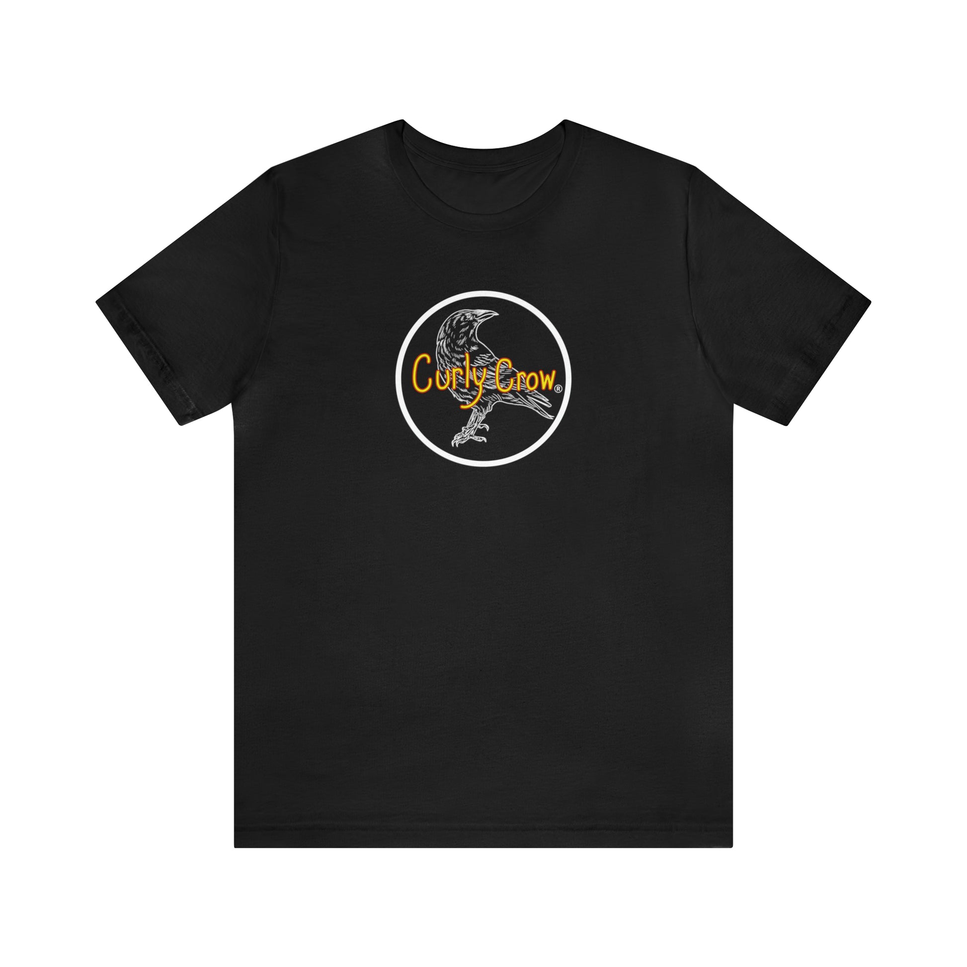 Curly Crow Black Crow Official T-Shirt with Trademark company brand logo
