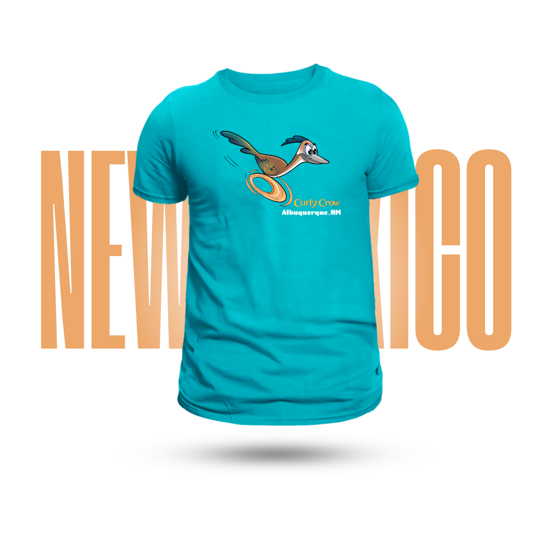 Curly Crow Roadrunner Speedster Tee | Route 66 New Mexico Shirt