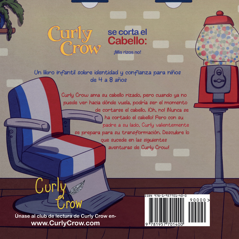 Curly Crow Gets a Haircut Spanish Edition: Great book for kids, best kids book about becoming self aware. 