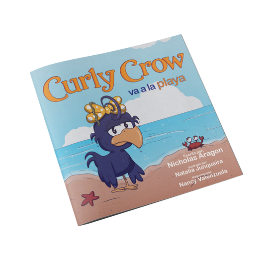 Ilustraciones vibrantes en las portadas de los libros de Curly Crow