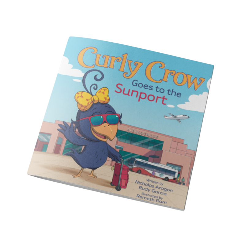 Educational Content: The book Curly Crow Goes to the Sunport introduces children to the airport experience in a fun and engaging way. By following Curly Crow's journey, kids learn about various aspects of air travel, including check-in, security, boarding, and in-flight etiquette. This helps demystify the process, reducing any anxiety they might feel about flying.