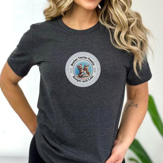Rooger and Loki t-shirt. Characters from a Curly Crow Book