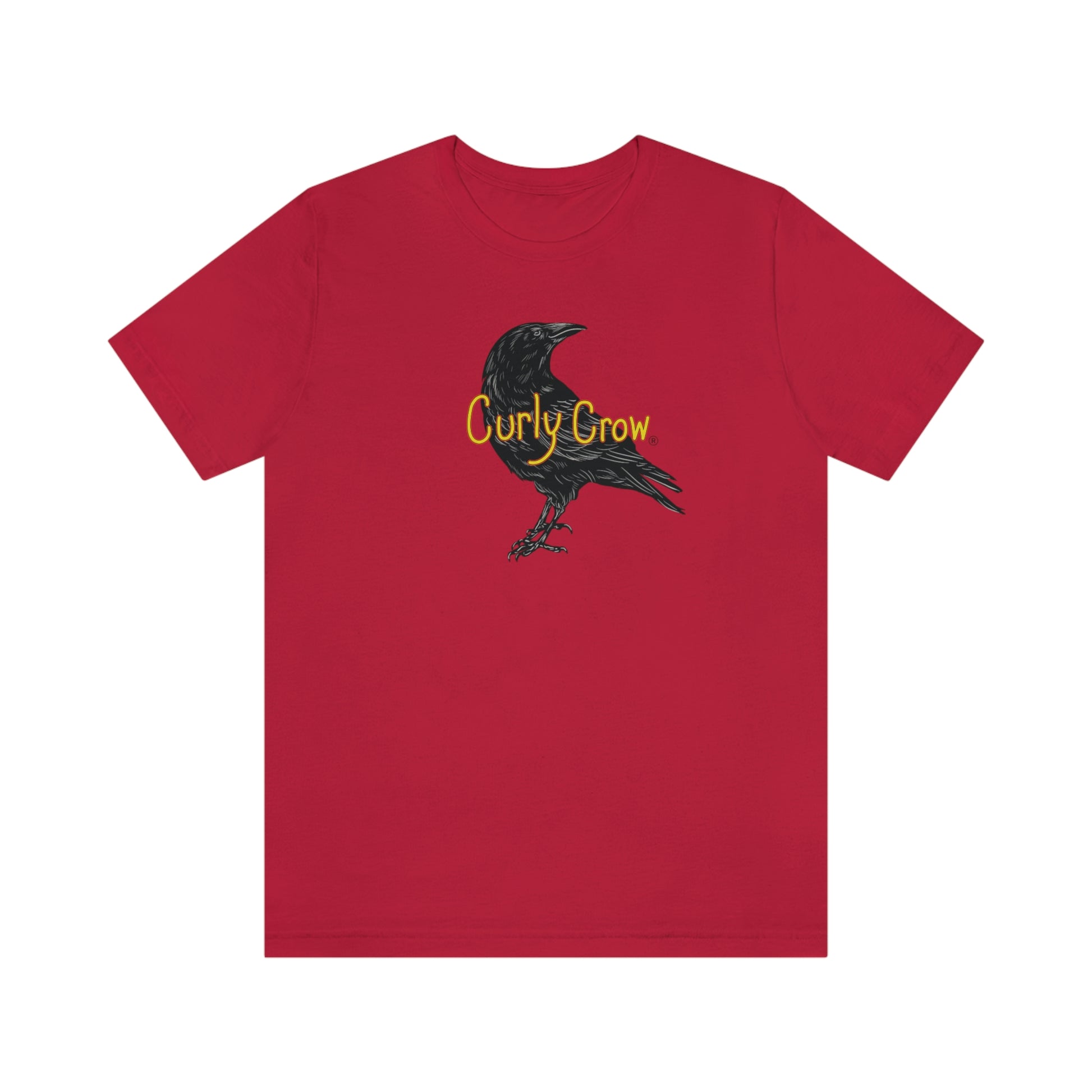 Curly Crow red T-shirts for men and women 
