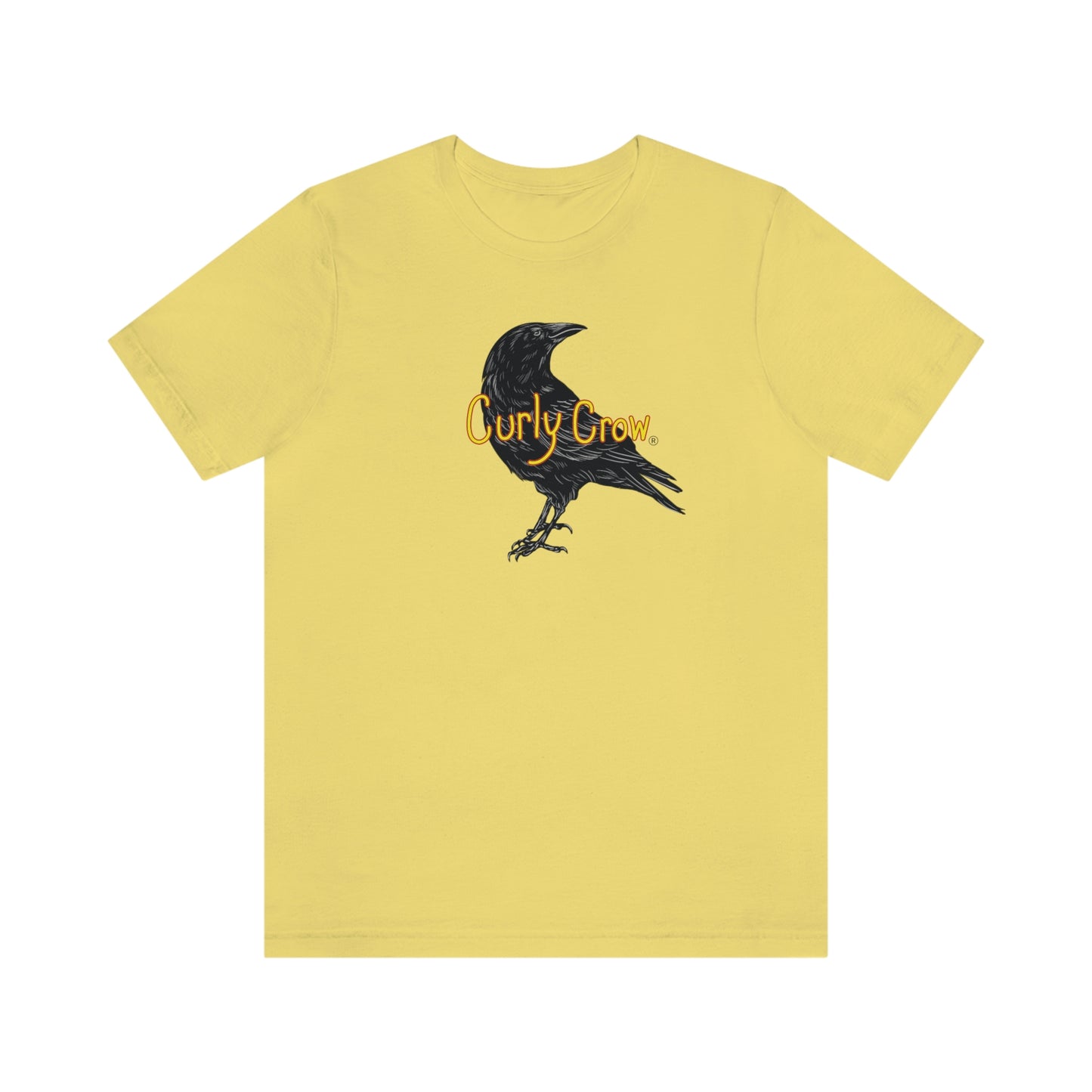 Curly Crow yellow T-shirts for men and women 