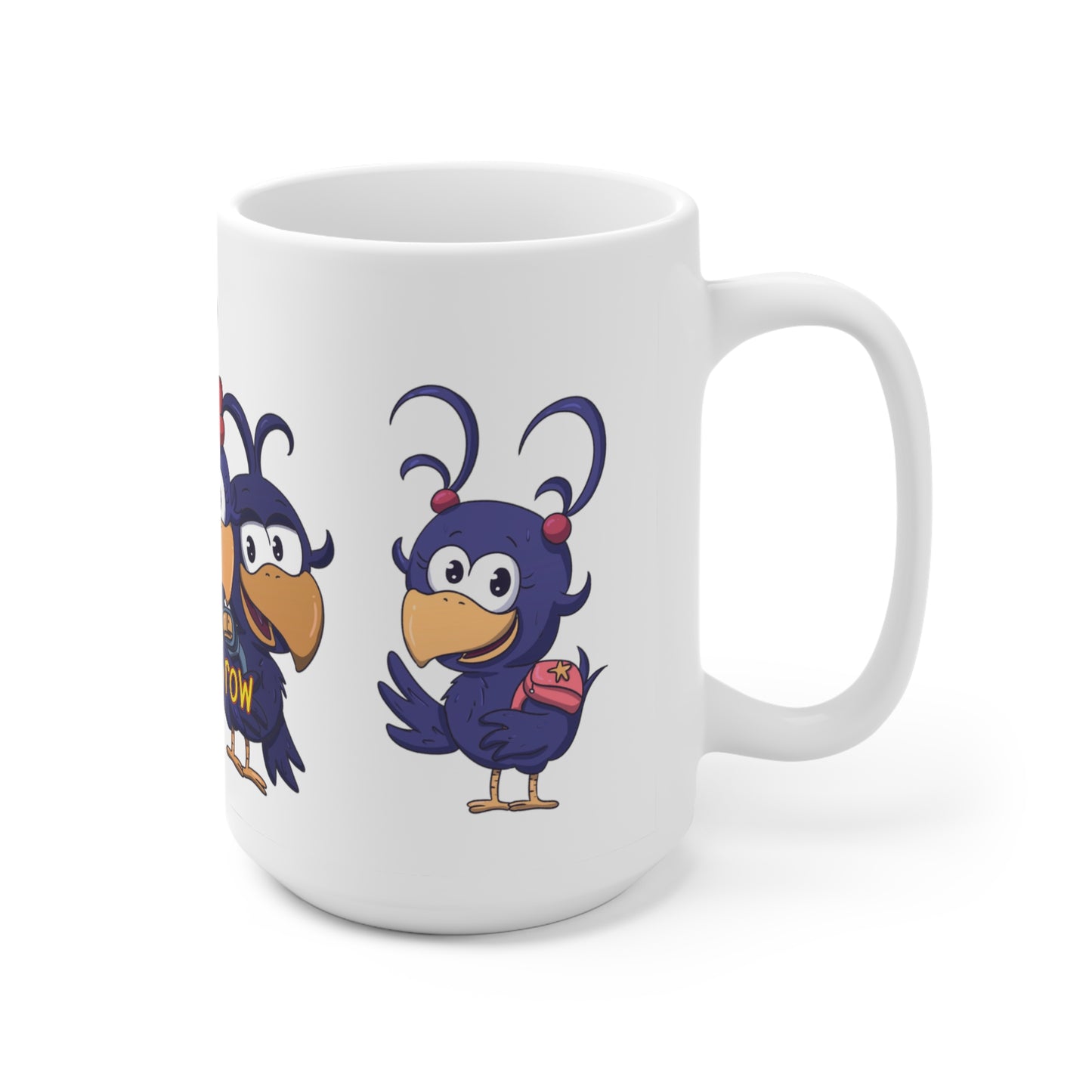 Curly Crow character 20 ounce mug with book character Pig tales