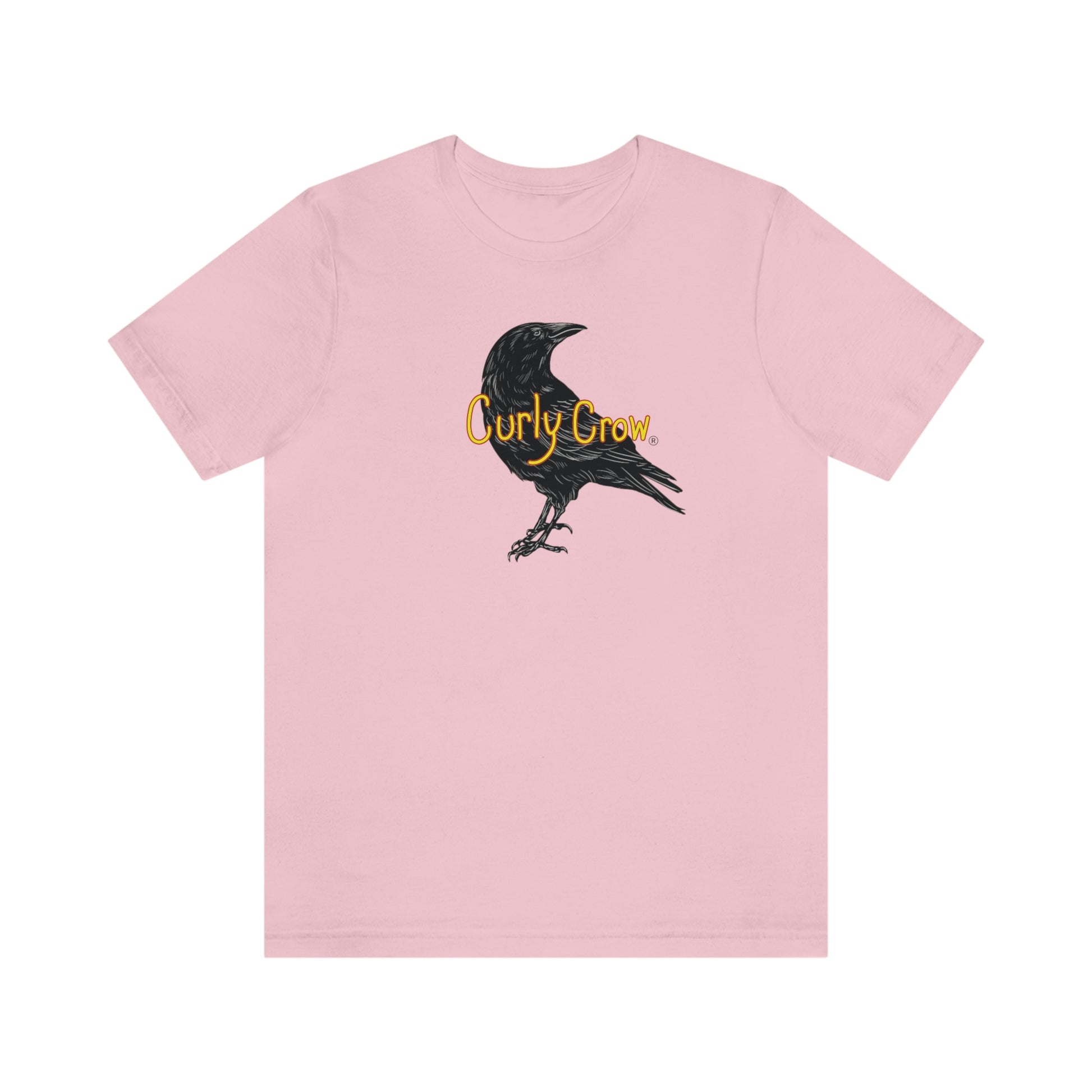 Curly Crow pink T-shirts for men and women 