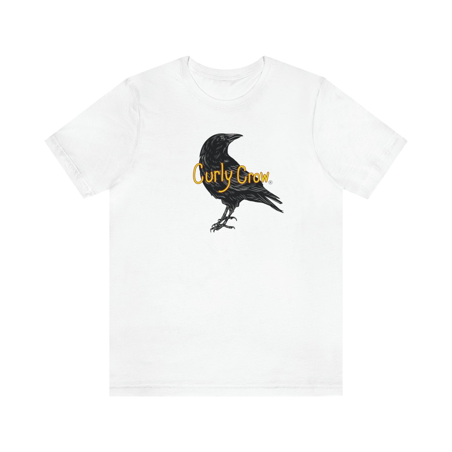 Curly Crow white T-shirts for men and women 