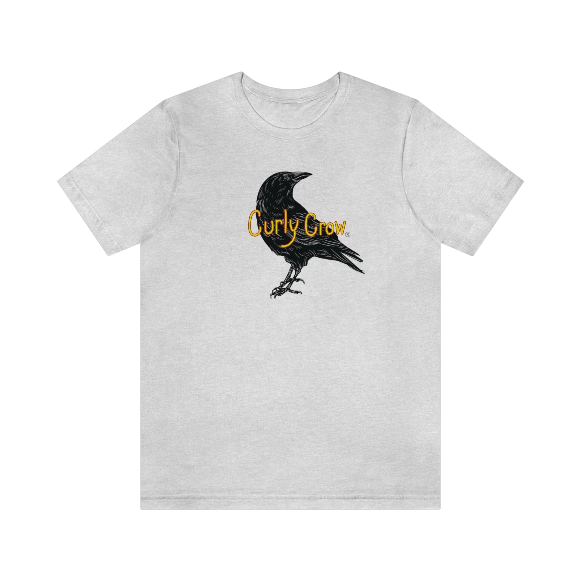 Curly Crow grey T-shirts for men and women 